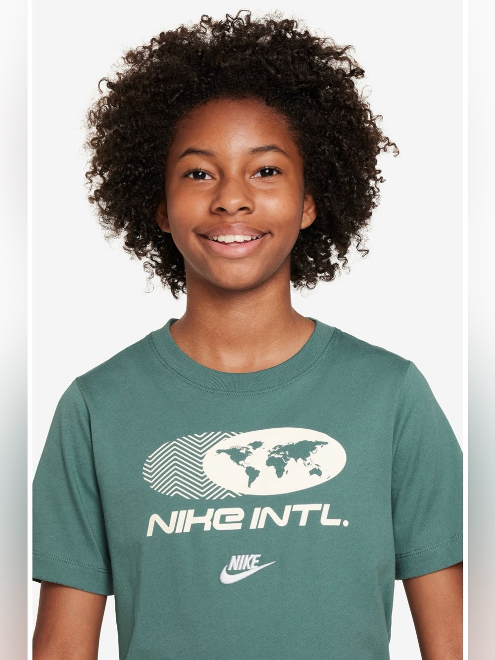 Nike Boys XL Green and White Shirt - Picture 3 of 6